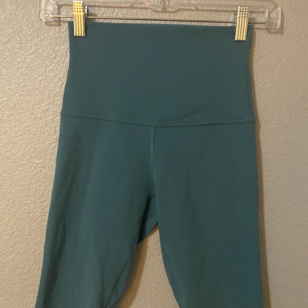 Blue Lululemon High Rise Shorts 8"
